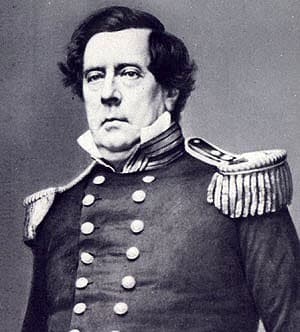 Photographic portrait of Commodore Matthew Perry in his United States Navy uniform